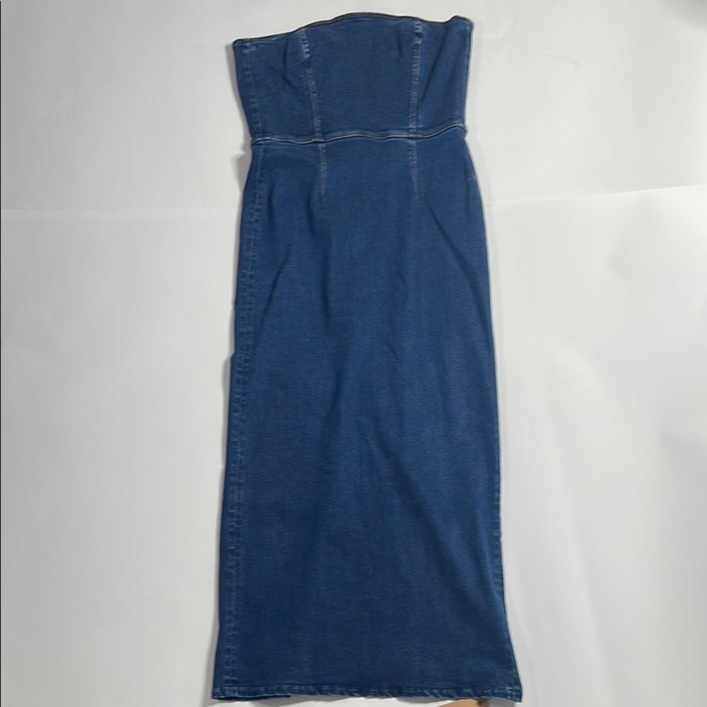 Reformation Strapless Denim Tube Dress - Picture 3 of 7